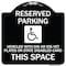 Signmission Reserved Parking Vehicles or Dis Vet Plates or State Disabled Card This Space, BW-1818-22999 A-DES-BW-1818-22999 - alternate 1